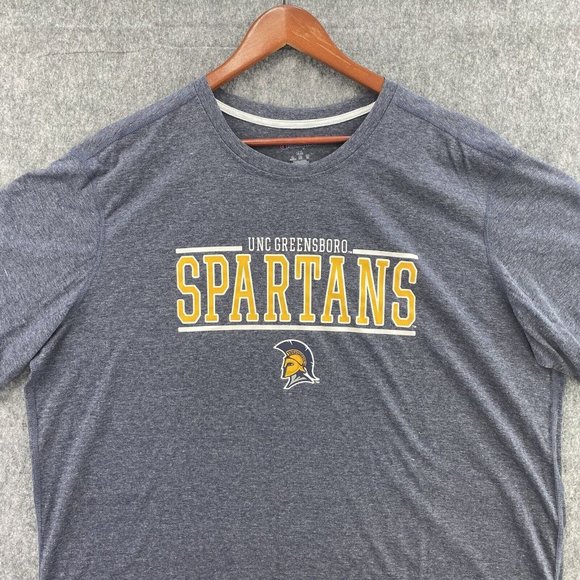 UNC Greensboro Spartans Champion T-Shirt 2XL Heather Gray SS Bar Logo UNCG‎ NWT - Picture 2 of 8